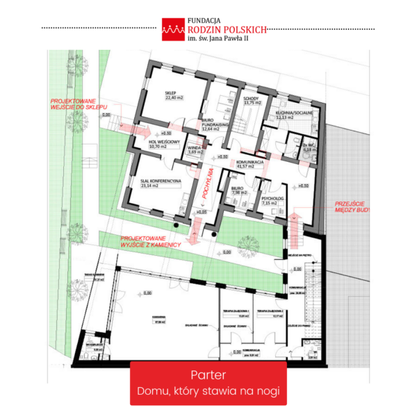 Dom który stawia na nogi - parter
